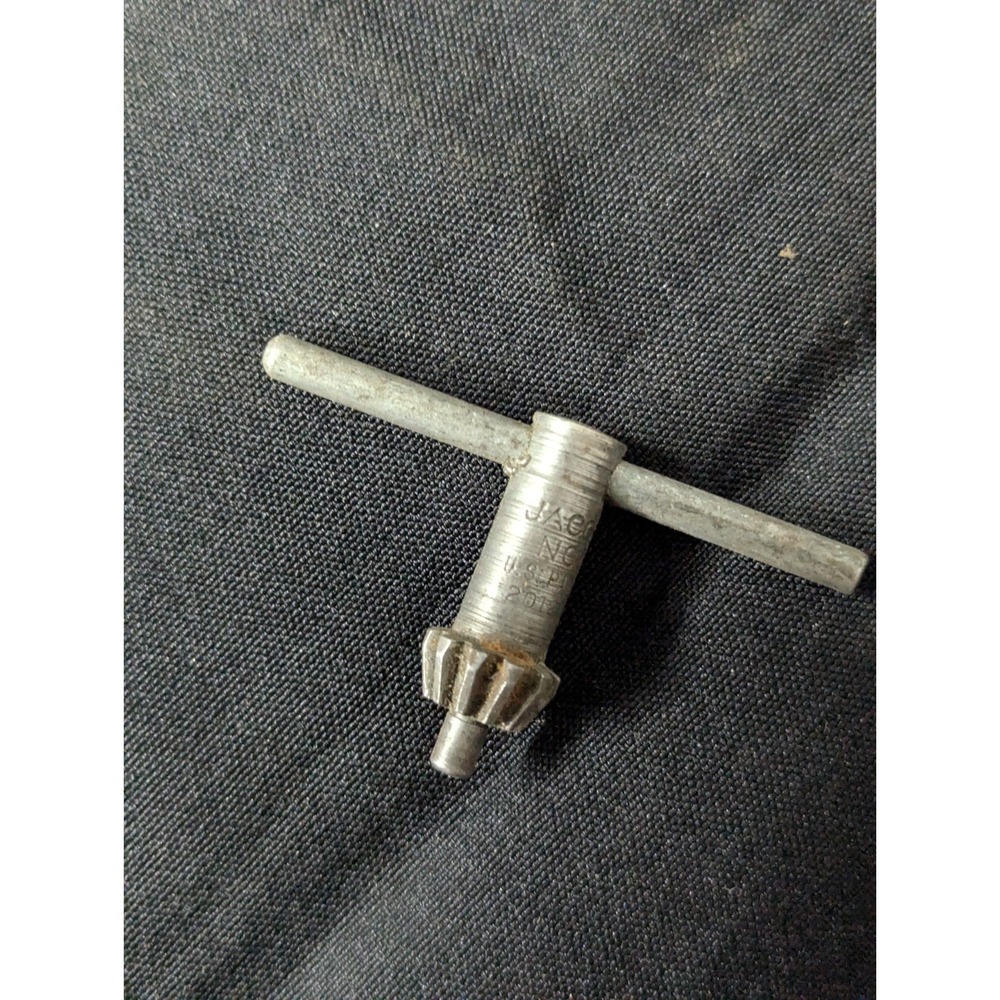 vintage Jacobs no 1 2012147 T-Handle drill chuck K1 key 5/32" 4mm